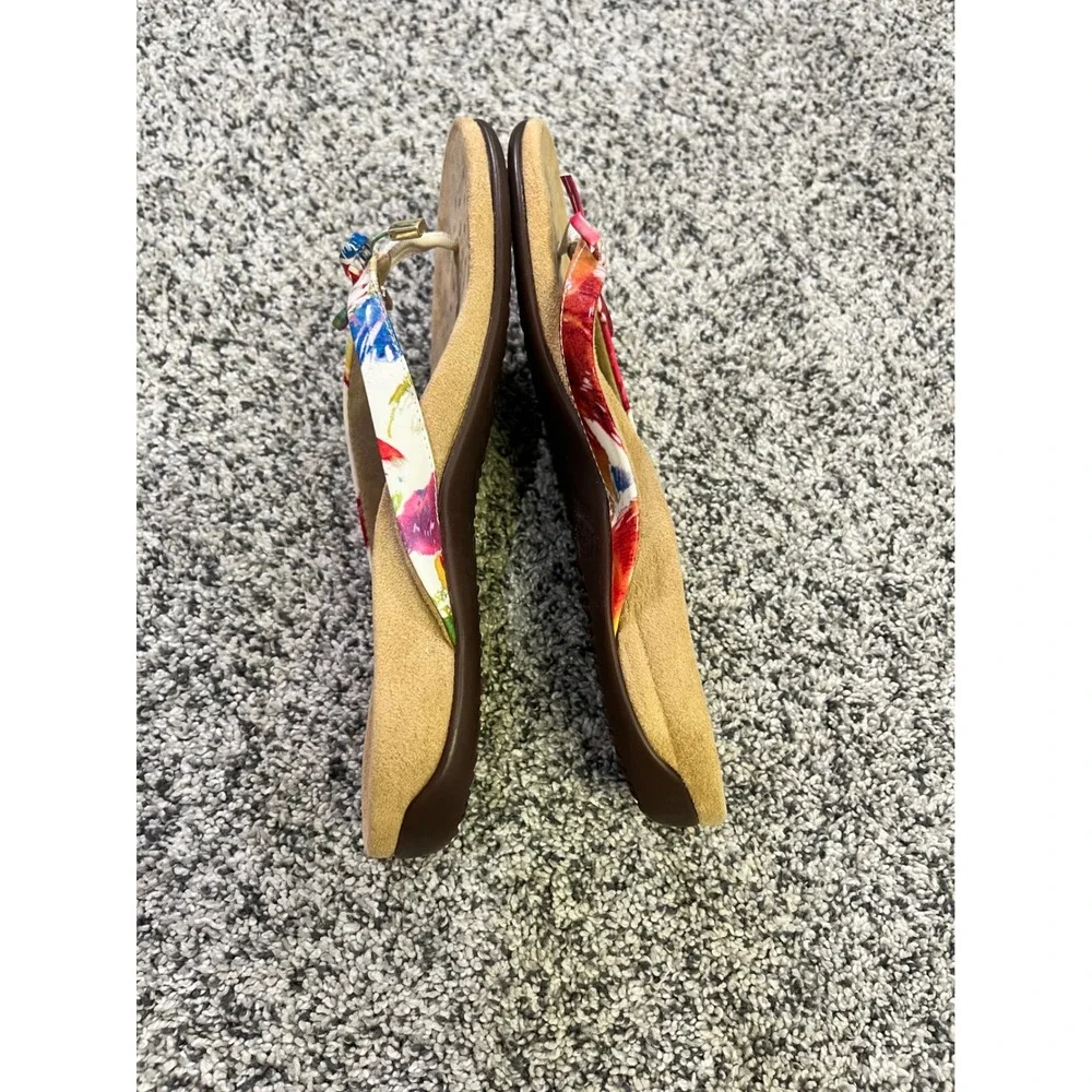 Vionic Bella Floral Flip Flop Sandals Womens 8 Multicolor Orthopedic Comfort